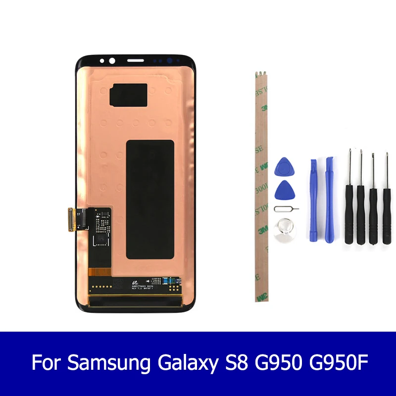 Супер Amoled для Samsung Galaxy S8 g950 G950F S8 Plus G955 G955F ЖК-дисплей сенсорный экран дигитайзер сборка