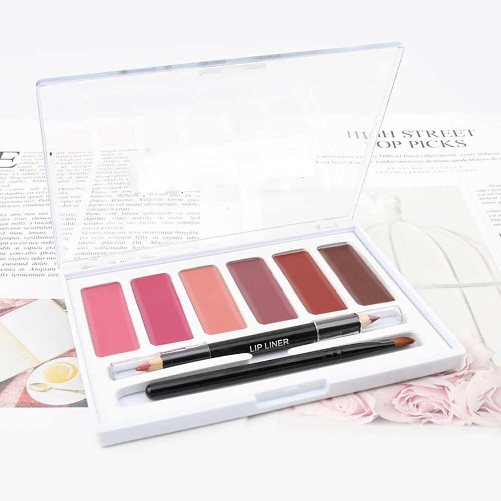 Conjunto de Maquiagem Peça Hidratante Labial Gloss Bálsamo Forro Escova Rótulo Privado 10