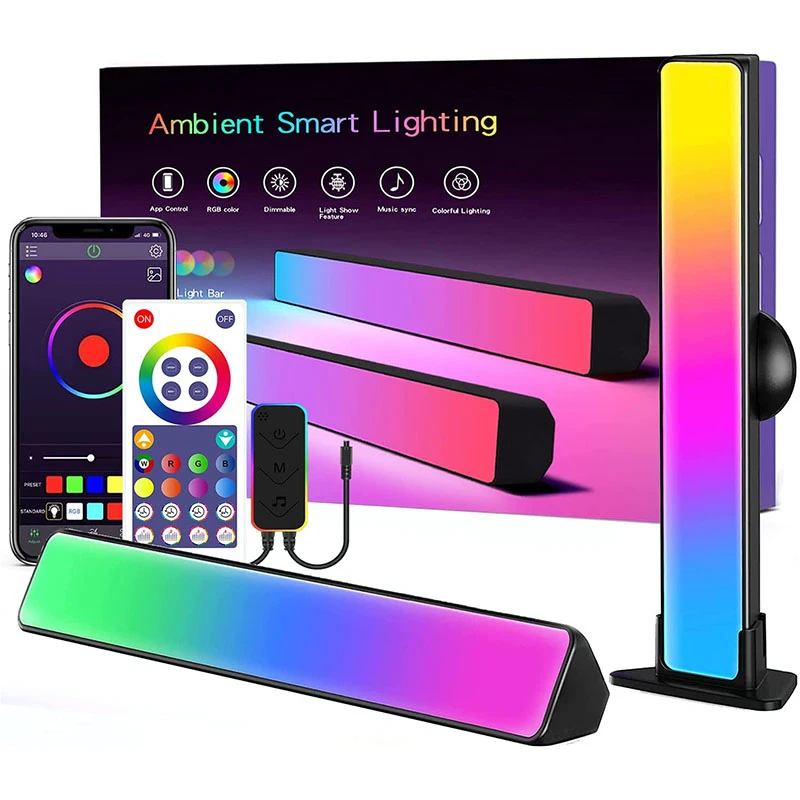 Smart Light Bars Bluetooth APP Control Gaming Lights TV Ambient Mood