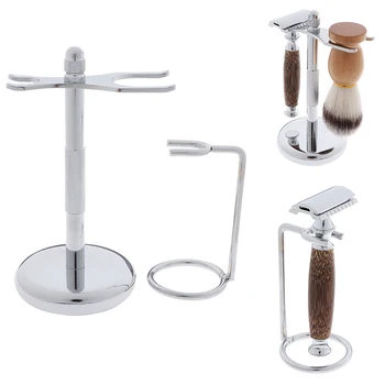 

Men Razor Holder Stainless Steel Shaving Brush Stand Safety Razor It Razor Holder Razor Rack & Brush not including 9/15cm