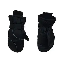 Детские толстые теплые стеганые лыжные перчатки модные водонепроницаемые ветрозащитные детские варежки для мальчиков и девочек