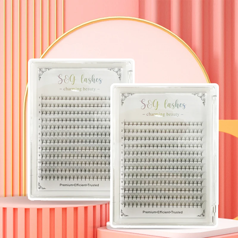 

New Arrived 0.07mm C/D 1 Box 8-16mm Magic Eyelash Volume 6D Easy To Make Fan Effect False Eyelash And Blooming Faux Mink Lashes