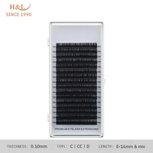 H& L с 1990 16 рядов 0,10 толщина отдельных ресниц Искусственные Ресницы cilios для профессионалов мягкая норка наращивание ресниц
