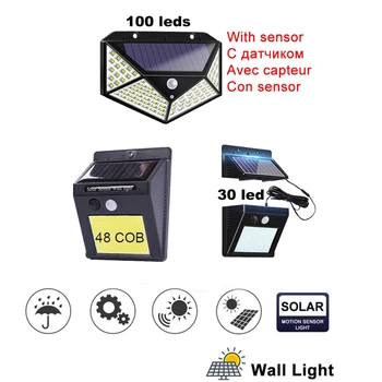 

leds Street Lights Solar Outdoor Garden Lamp PIR Motion Sensor Wall Lamps Waterproof Patio Yard Path Night Lighting indoor home