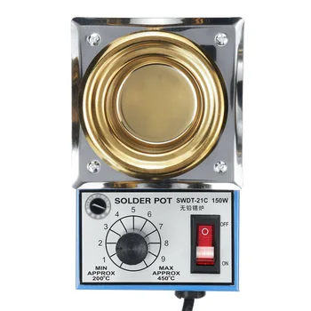 

220V AC 50mm Solder Pot Soldering Desoldering Bath 200-480 ℃ Titanium Plate 1x