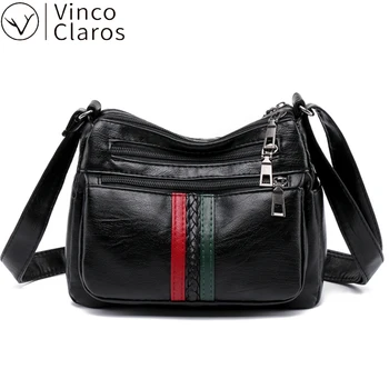 

Casual Leather Shoulder Cross Body Bags for Women 2020 New Luxury Handbags Purses Crossbody Small Flap Large Capacity Hand Bag