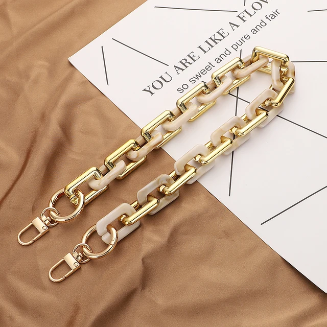 New Acrylic Bag Chain Bag Strap Removable Bag Accessories Colourful Women's Resin Chain chain of bags Purse Chain Fishbone chain L205-MS