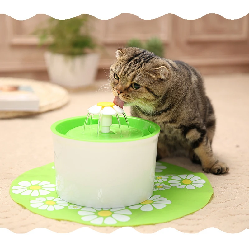 1.6L автоматический питомец кошка фонтан питьевой немой цветок диспенсер для воды с фильтрами собака кошка забота о здоровье поилка продукт