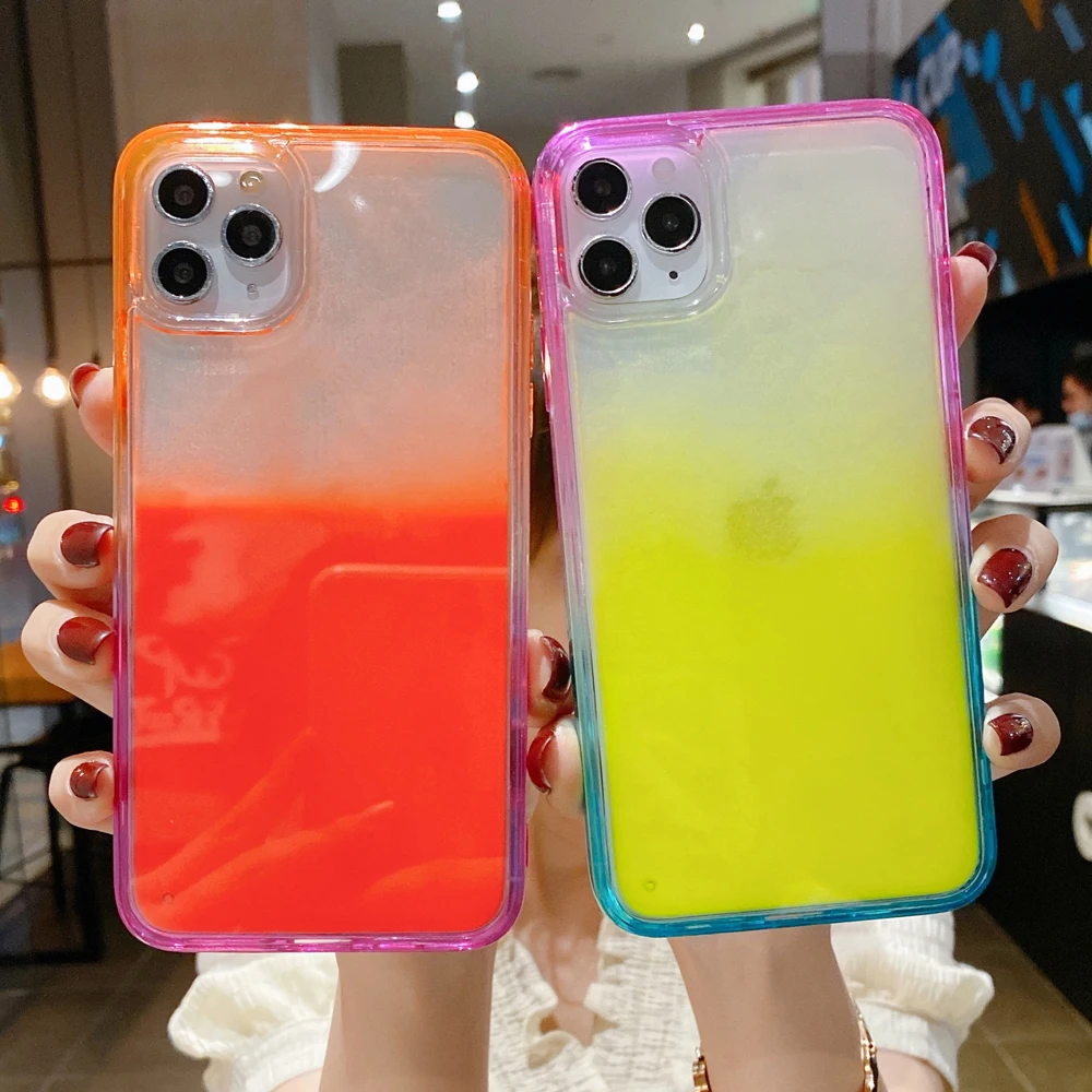 Ocean Whale Liquid Quicksand TPU Phone Case for Apple IPhone 11 12 Pro Max Se 2020 7Plus Xr Xs X 8 7 Plus Air Cushion Cover Case
