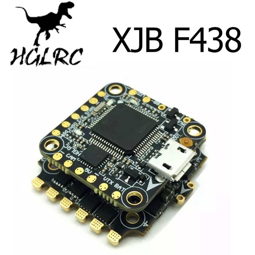 HGLRC XJB F438 20x20 мм Flytower Micro F4 Контроллер полета AIO OSD BEC& 33A BLheli_S DShot600 ESC