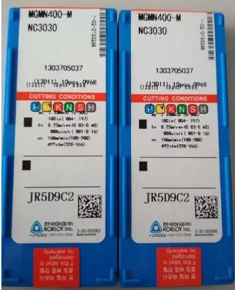 MGMN400-M NC3030 KORLOY токарные инструменты Новые оригинальные высокие качественные ножи Карбидное лезвие MGMN400-M NC3030