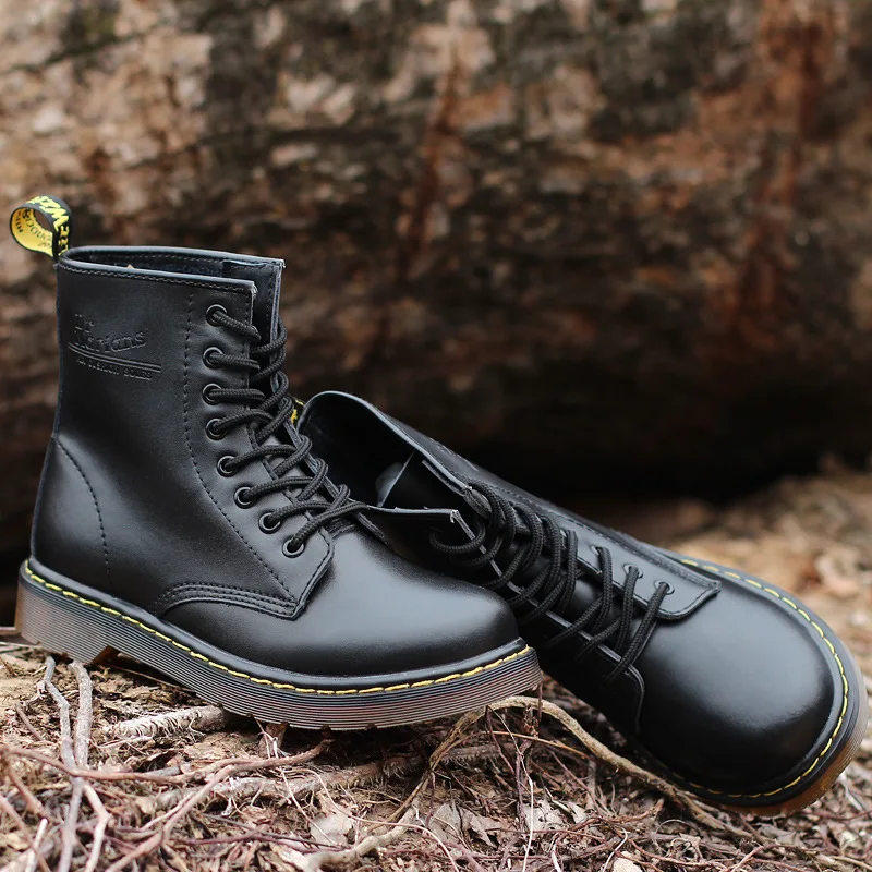 

Couples DR a-Piece with Hair Short Boots Martin Boots Men's Winter plus Velvet MEN'S SHOES 8-Hole Retro Boots