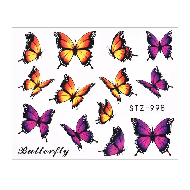 1Pcs Water Nail Decal and Sticker Flower Leaf Tree Green Simple Summer DIY Slider for Manicure Nail Art Watermark Manicure Decor TA622