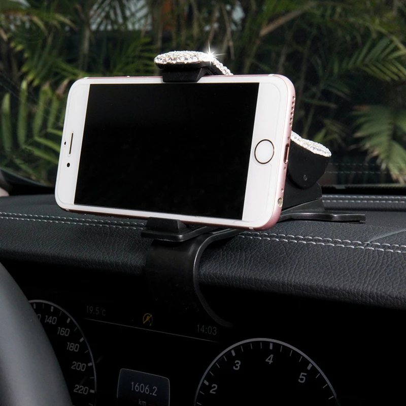 

Cross-border Diamond Car Phone Holder Creative Rotating Car Navigation Bracket Car Dashboard Mobile Phone Bracket For Car