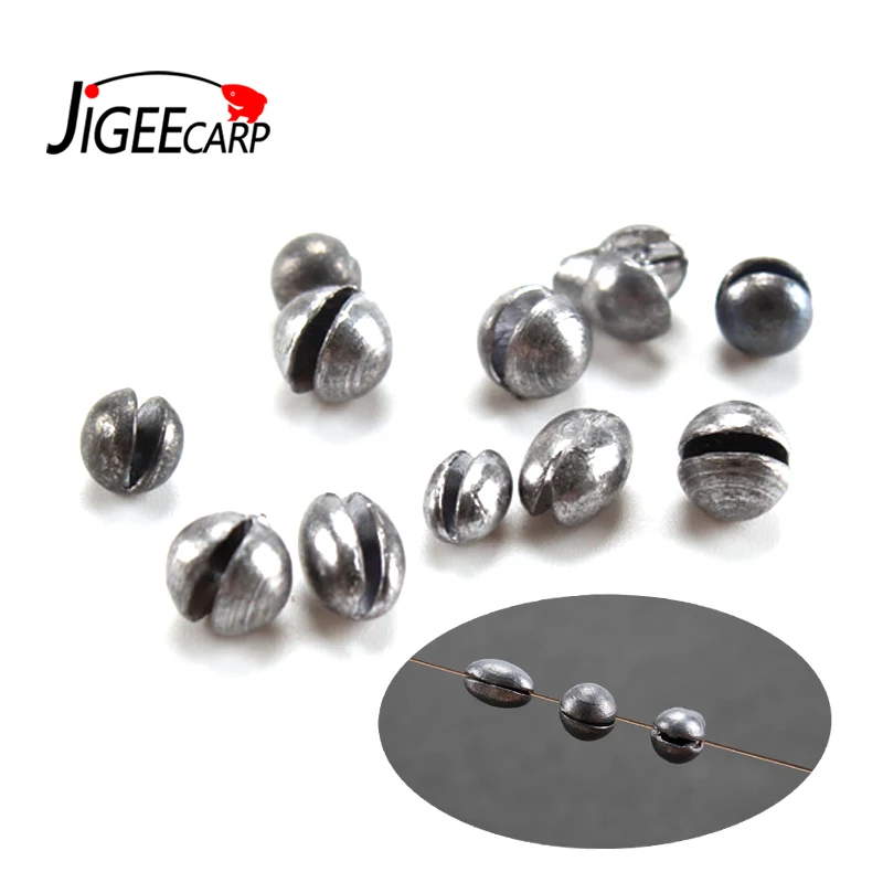 JIGEECARP 20PCS 0.23g to 2.0g Carp Fishing Round Split Shot Lead Weight Sinkers for Rig Open Bite Clip | Спорт и развлечения