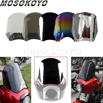 

Motorcycle TSport Headlight Fairing Replacement Windshield Wind Screen for Harley Fat Boy Dyna Low Rider Street Fat Bob 1987-17