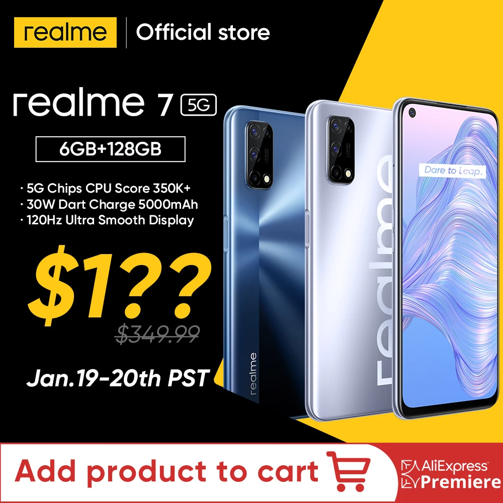 Мировая премьера realme 7 5G Dimensity 800U смартфон 6 ГБ 128 120 Гц Дисплей 48MP Камера 5000 мА/ч, глобальная Версия 30 Вт Дротика заряда|Смартфоны| | АлиЭкспресс - Лучшие аксессуары для телефонов