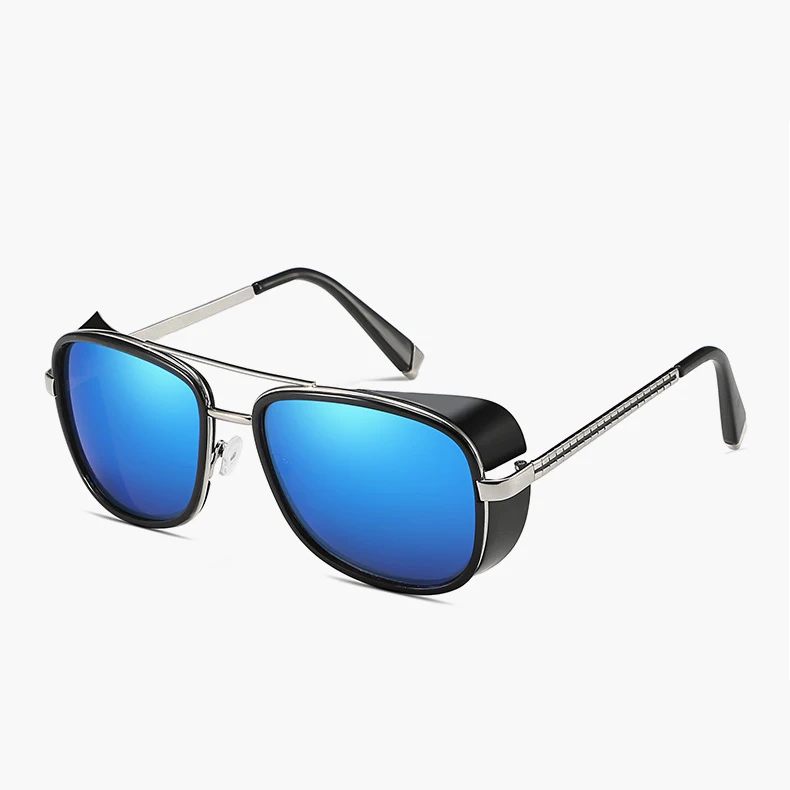 ATLRC61-4 Psacss Vintage PUNK Sunglasses Men Women Tony Stark Iron Man Fashion High Quality Sun Glasses For Driving Outdoor Gafas de sol - Цвет линз: ATLRC61-4