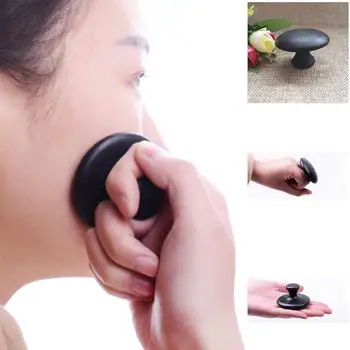 

1pc Mushroom Shaped Jade Massage Stone Facial Massage Black Natural Rocks Healthy Care