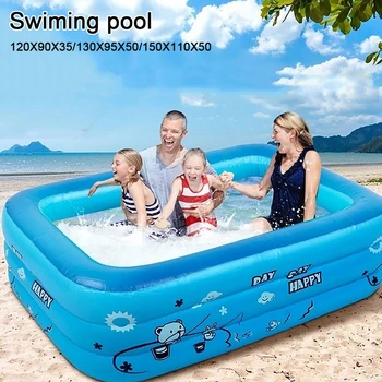 

110/120/140 Baby Swimming Pool Inflatable Kids Pool Bathing Tub Outdoor Indoor Baby Home Use Paddling Square Swimming Pool