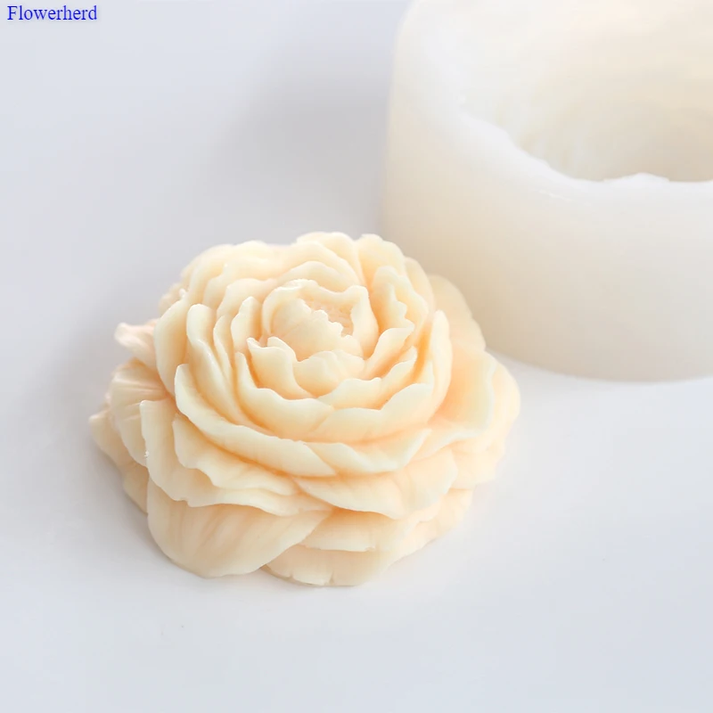 Новинка ручной работы мыло Плесень 3D большой цветок пиона силиконовые формы для ванной инструменты помадка форма для выпечки декоративные приборы DIY шоколадная форма
