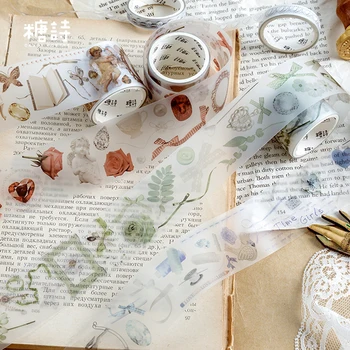 

2pcs/set Cute PET White Theme Tape Set Bullet Diary Stickers Label masking Tape stickers scrapbooking School Supplies