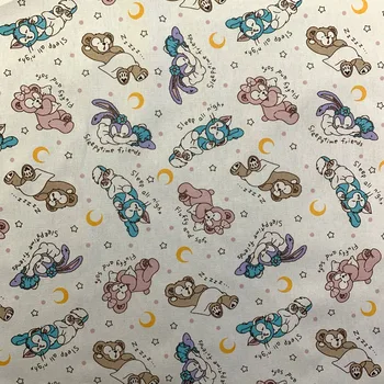 

91x145cm Patchwork Canvas Fabric Japan Duffy Bear Fabric For Kids Bedding Home Textile For Sewing Tilda Doll Cutain Bag