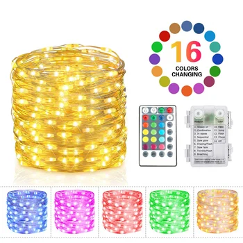 

100 LEDs Fairy Lights 24 Key Remote Control 10m Copper Wire For Bedroom Patio Outdoor 12 Modes Christmas Decoration