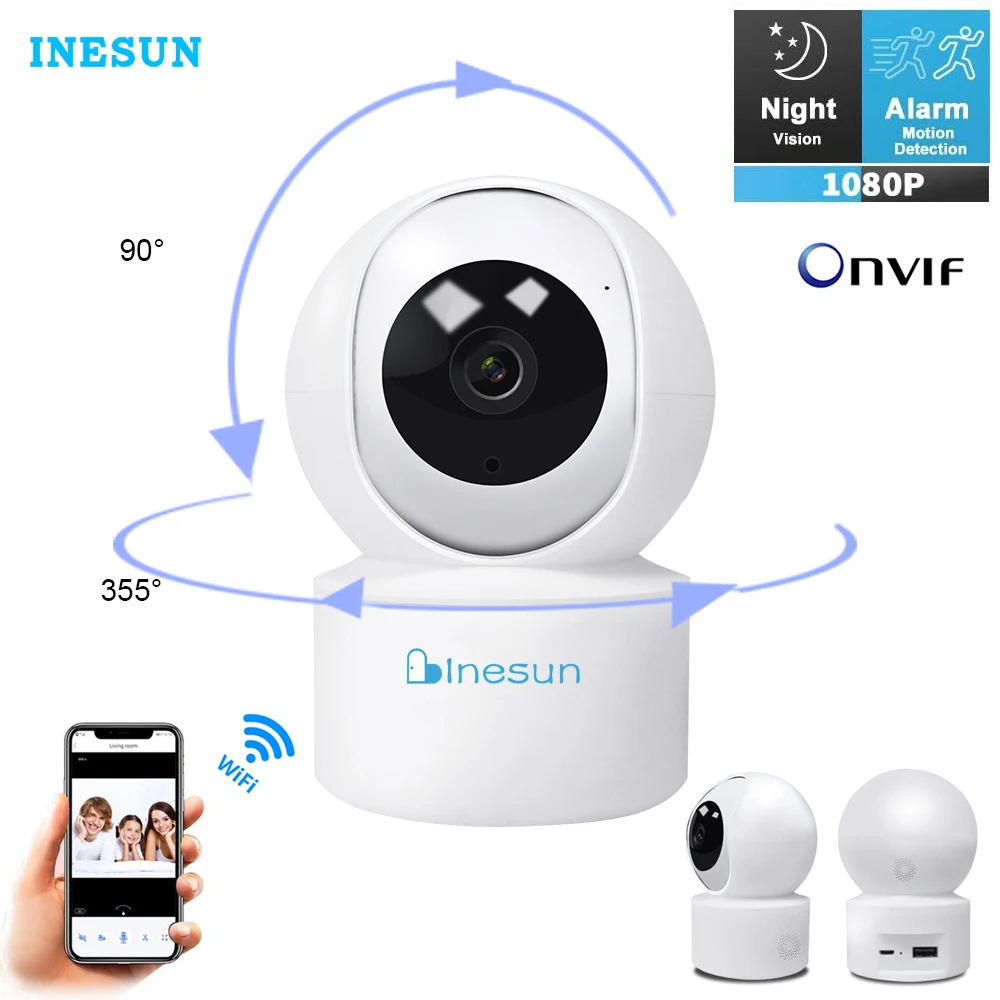 

Inesun [2020 Newest] 1080P Auto Tracking Security Camera Wireless Home Surveillance PTZ IP Camera For Baby/Pet/Nanny Monitor