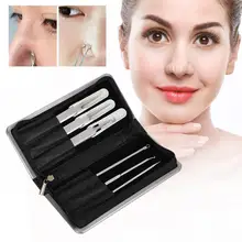 6 шт. из нержавеющей стали, инструмент для удаления черных точек, прыщей, акне, черных пятен, инструмент для удаления черных точек, набор инструментов для удаления пор, набор инструментов для уборки