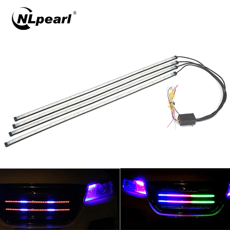 Nlpearl 60 см светодиодный Strip12v RGB 5050 атмосфера светильник автомобиль чистая