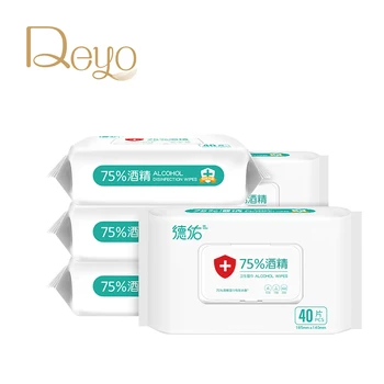 

Deyo Wet Wipes 75% Alcohol Thickened Disinfection Wet Wipes Baby Child 3 Layer Virgin Wood Pulp Hand Mouth Babies Wet Wips