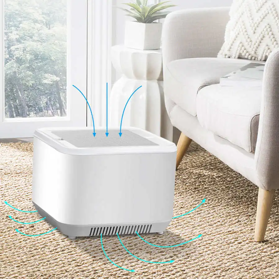 

UV Light Air Purifier Home Filter Formaldehyde PM2.5 Odor Air Cleaner Ultraviolet Sterilization USB Charging