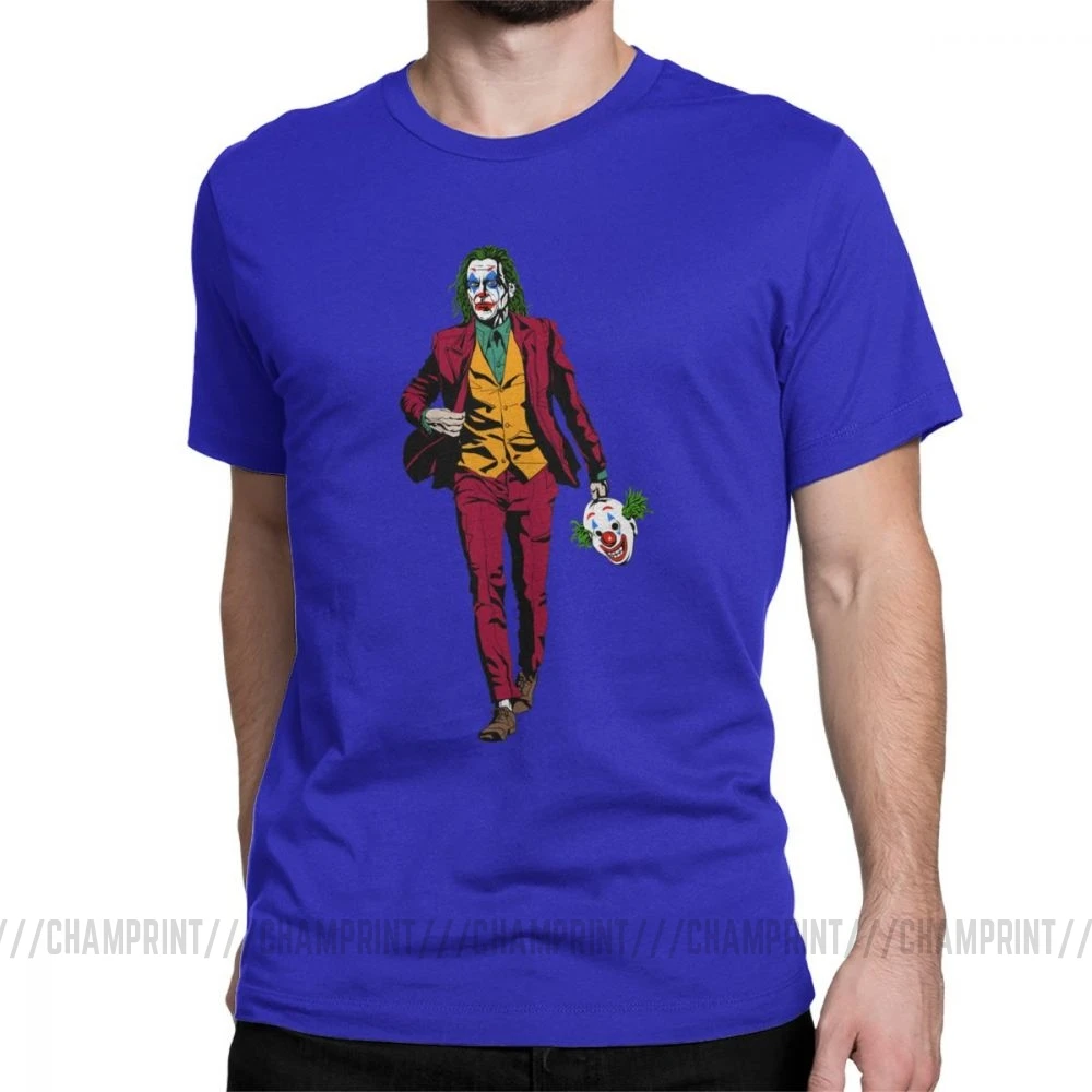 Мистер Флек джокер футболка мужская отряд самоубийц Забавный Клоун крутые хлопковые футболки Классический готический злодей футболка 4XL 5XL 6XL Топы - Цвет: Синий