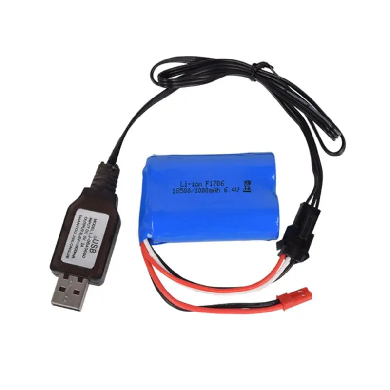 New 6.4v/7.4V 500mA Charger Li-ion battery SM-3P RC Toys remote control toy SM-3P positive portable USB Charger