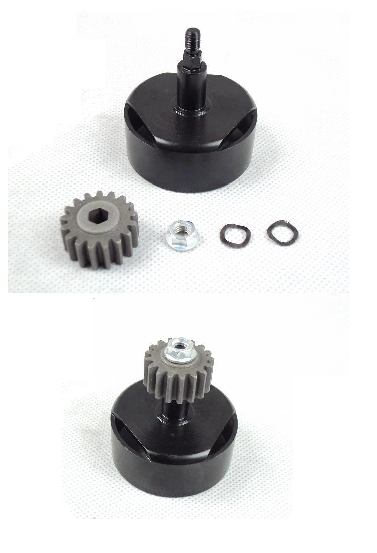 Heavy Duty Clutch Bell & Pinion 17t For 1/5 Rc Car Hpi Baja, Rofun,km
