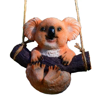 

Realistic Animal Hanging from Branch Rope Hanger Statue Realistic Mini Animals with Hanging Ropes Drop Shipping