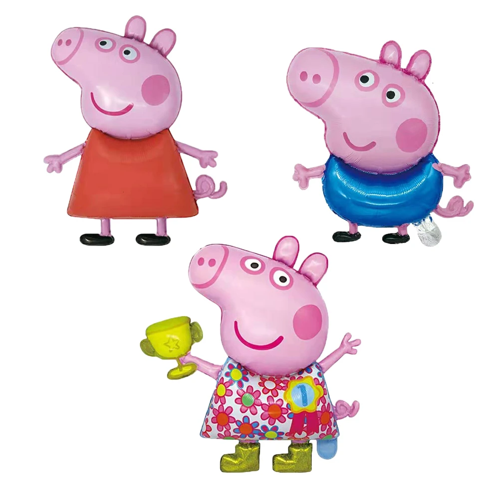 1 шт. фольгированные шары PeppaPig, украшения для дня рождения, Детские шары Peppa, Джордж, Детские шары для душа, новогодние вечерние игрушки