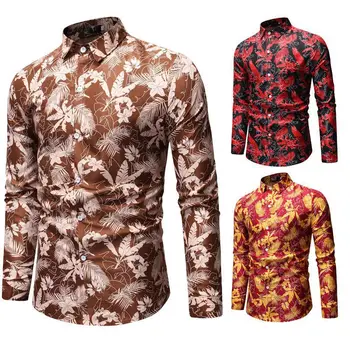 

New Men Shirt Summer Style Print Beach Shirt Men Casual Short Sleeve fashion casual Shirt Chemise Asian Size 3XL dropshipping