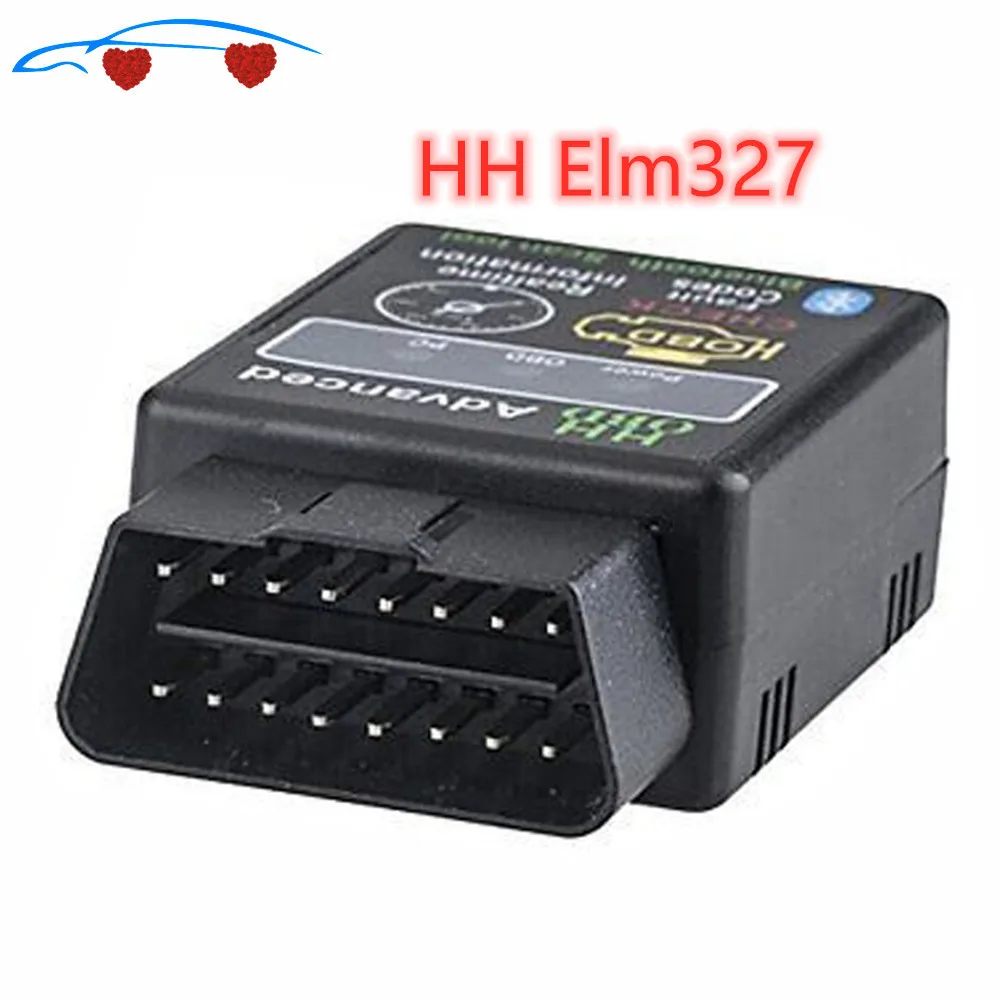 Versi baru elm327 hh obd advanced bluetooth v2 1 odb2 obdii alat
