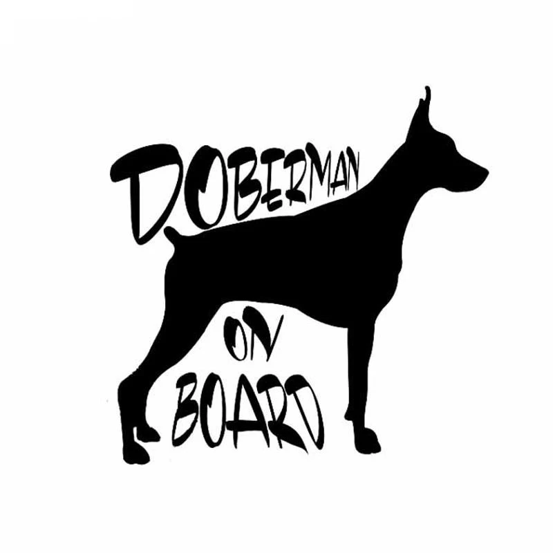 Автомобильный Стайлинг Doberman на доске Виниловая наклейка для автомобиля забавные