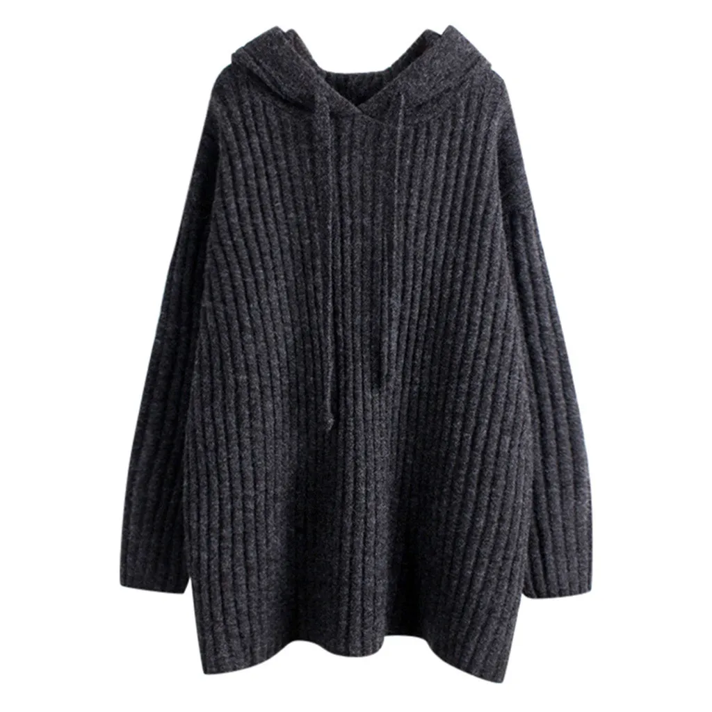 Women's Sweater Warm Hooded Sweater Women Thick Pullovers Women Outerwear Long Sleeve Womens Sweater Loose Jumpers Pull Femme