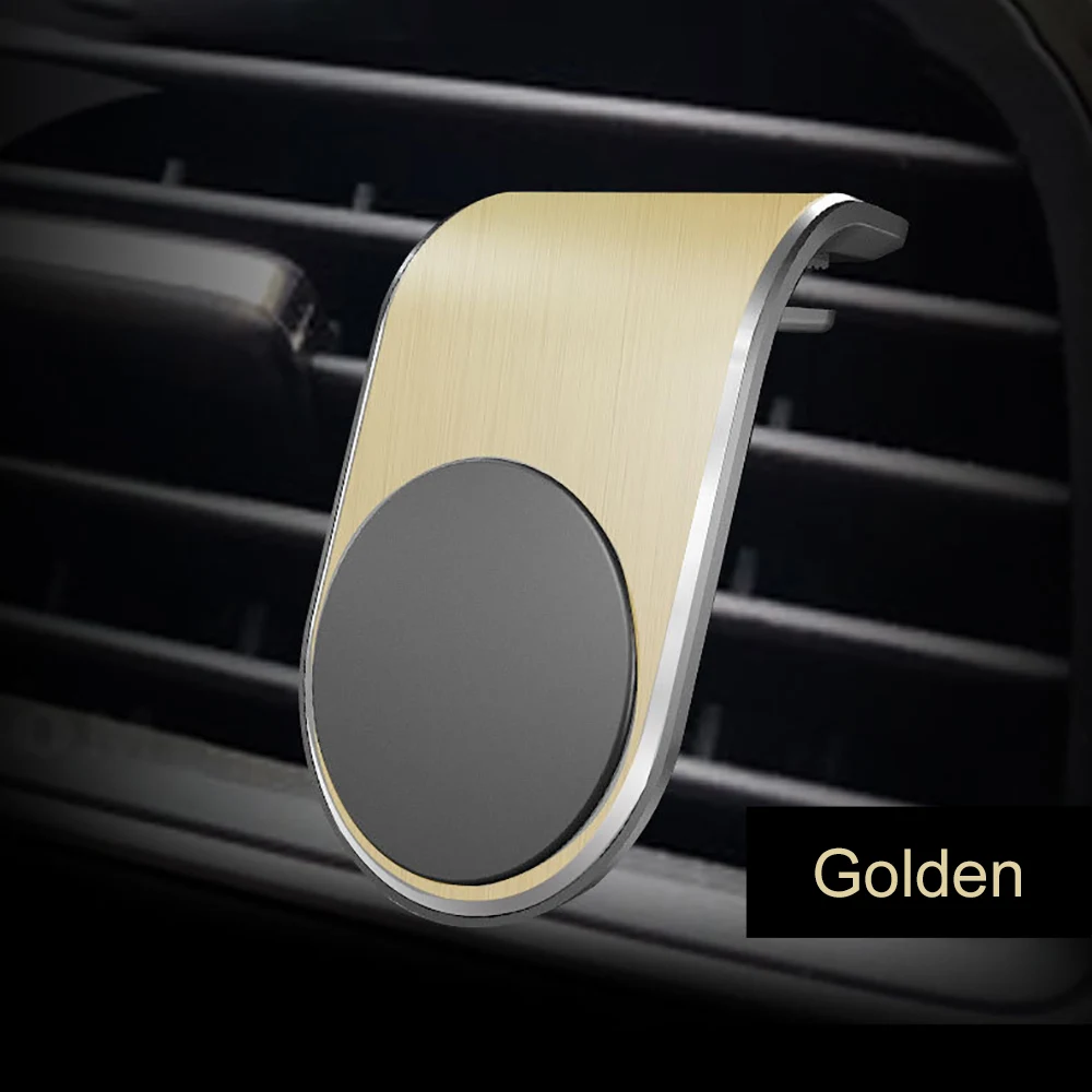 AOSHIKE, 1 шт., магнитный автомобильный держатель для телефона, крепление на вентиляционное отверстие, подставка для мобильного телефона в автомобиле, gps, для huawei Honor 8X Max, Xiaomi 9, Oneplus 7 - Цвет: Gold