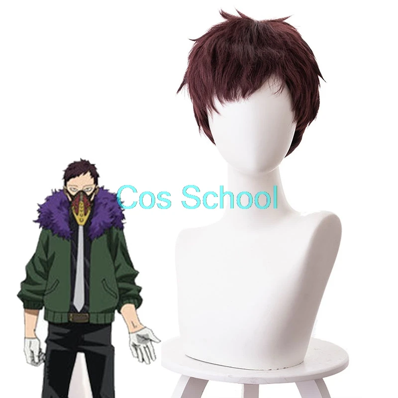Cos School Boku No Hero Academy comparment Косплей Маска мой герой Academy comparment парики ПВХ латексная маска реквизит аксессуары - Цвет: Wigs
