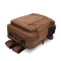 Vintage Canvas Backpack Men Large Capacity Travel Shoulder Bag High Quality Fashion Students Bag Male notebook Laptop Backpack 6
