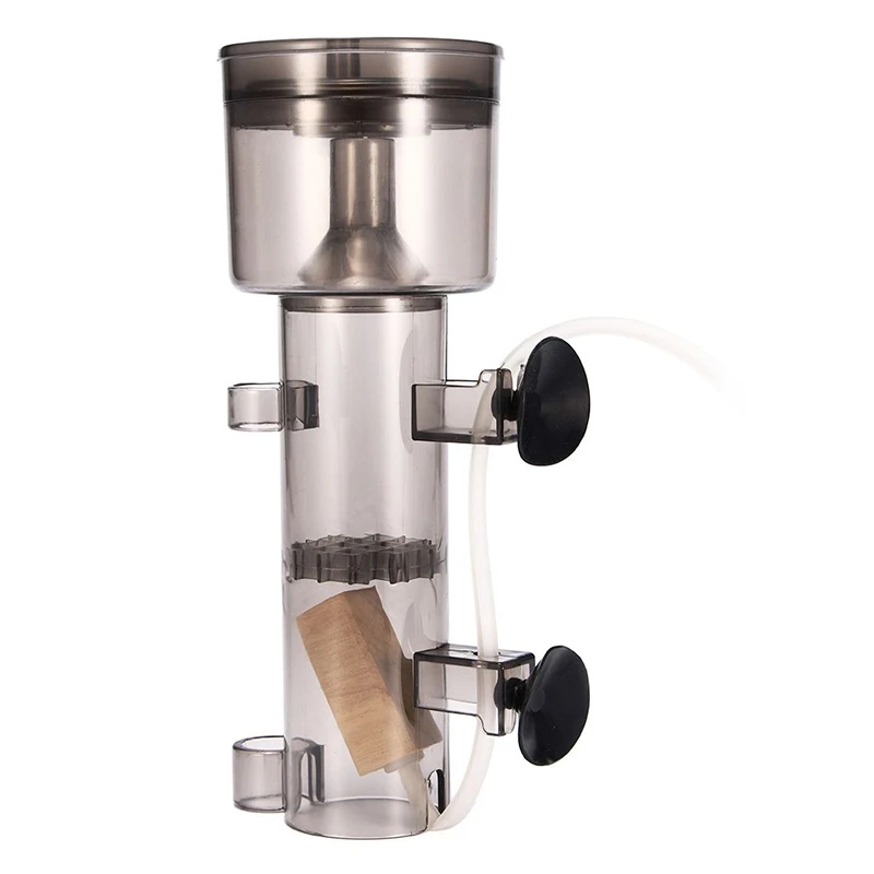 600L/H Mini Aquarium Marine Fish Coral Tank Internal Hang on Air Driven Protein Skimmer with Wood Stone Tubing | Дом и сад