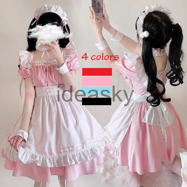 Cosplay M-5XL Plus Size Arpon Lolita Maid Lace Mini Vestido Bonito Traje De  Halloween Meninas Kawaii Anime Roupa De Algodão De Manga Curta Para As  Mulheres - Escorrega o Preço