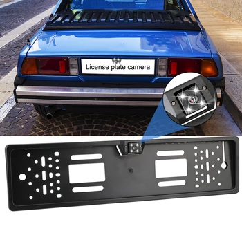 

LEEPEE 4/8 LED European Car License Plate Frame Car Rear View Camera Night Vision Parking Assistance Kit Universal