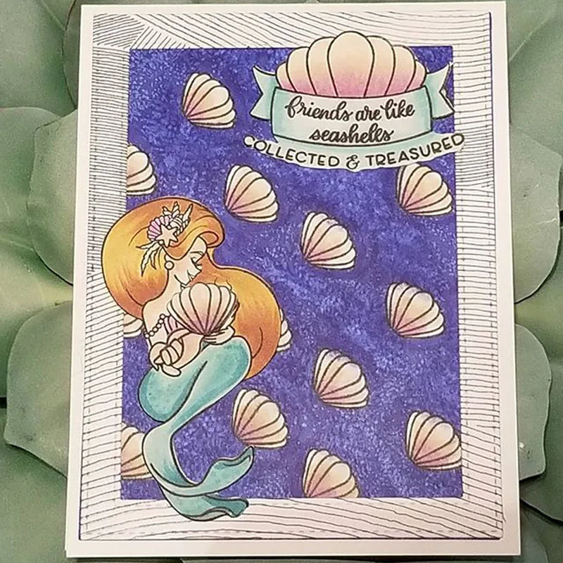 Прозрачные штампы русалки для скрапбукинга создание открыток силиконовые