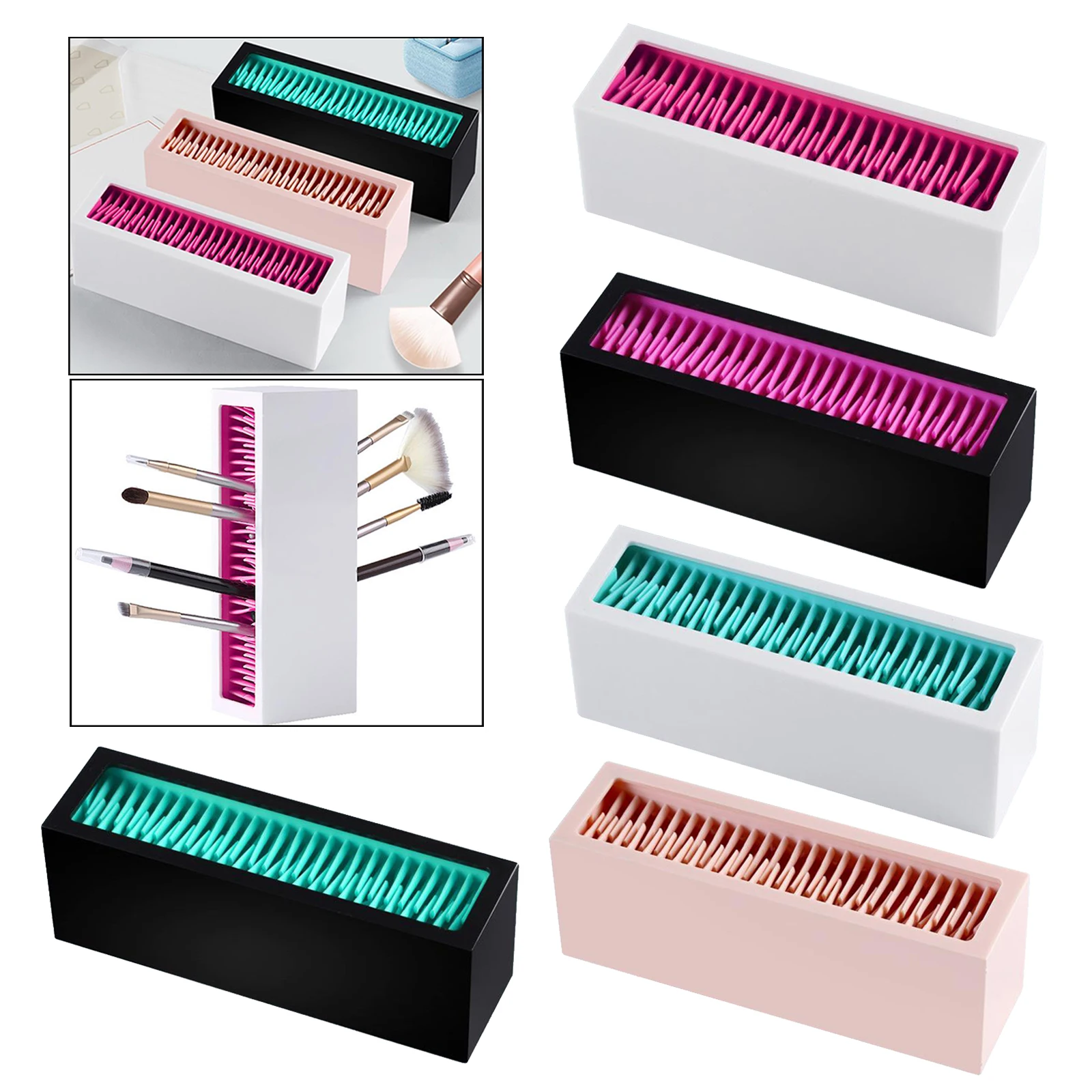 Makeup Brushes Holder Silicone Storage Rack for Cosmetic Tools Silicone